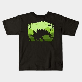 Stegosaurus Sunset Kids T-Shirt